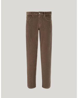 Canali Walnut Comfort Cotton Velvet Regular-Fit 5-Pocket Pants - Natural