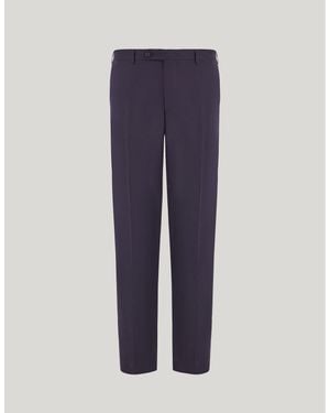 Canali 180's Wool Regular-Fit Trousers - Blue