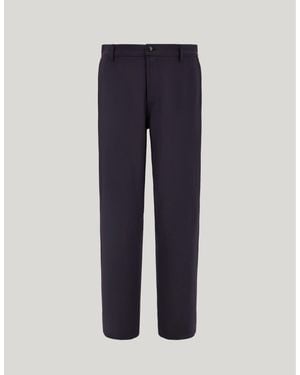 Canali Tapered-Fit Stretch Wool Chinos - Blue