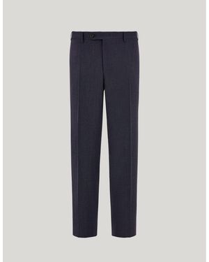Canali Impeccabile Wool Regular-Fit Pants - Blue