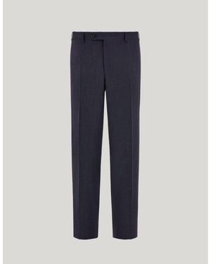 Canali Impeccabile Wool Regular-Fit Trousers - Blue