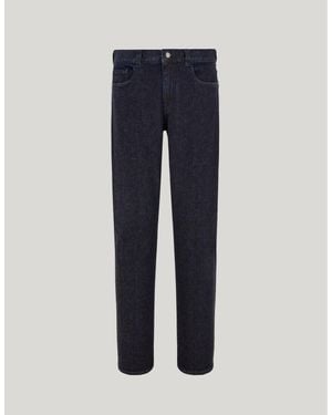 Canali Dark Comfort Cotton And Cashmere Denim Regular-Fit Jeans - Blue