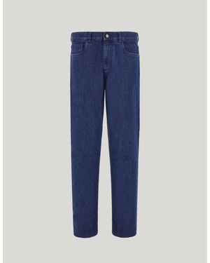 Canali Five-Pocket Regular-Fit Stretch Denim Trousers - Blue