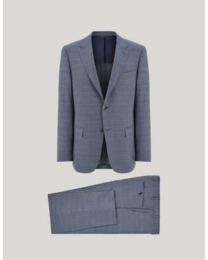 Canali Brianza Regular-Fit Denim-Effect Wool Suit - Blue