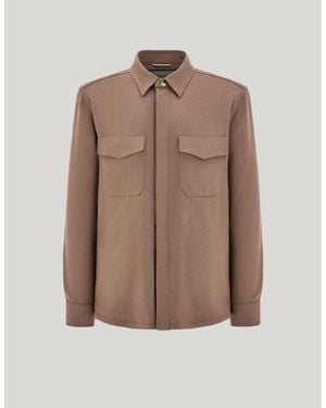 Canali Overshirt Noce - Marrone