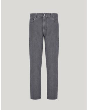 Canali Regular Fit Five-Pocket Denim - Grey