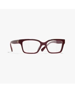 CHANEL Rectangle Eyeglasses - Brown