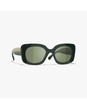 CHANEL Square Sunglasses - Green