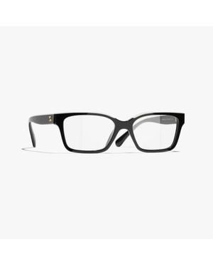 CHANEL Rectangle Eyeglasses - Black