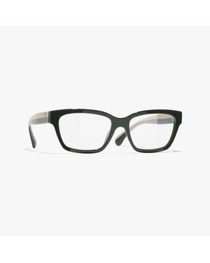CHANEL Rectangle Eyeglasses - Green