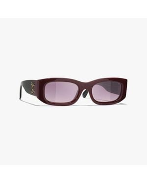 CHANEL Rectangle Sunglasses - Purple