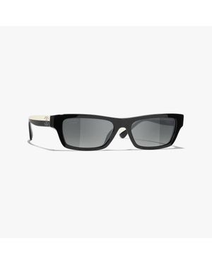 CHANEL Rectangle Sunglasses - Black