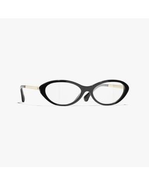 CHANEL Oval Eyeglasses - Black