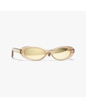 CHANEL Oval Sunglasses - Metallic