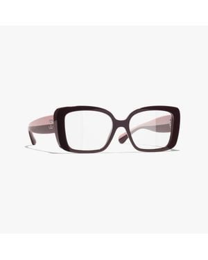 CHANEL Square Eyeglasses - Red
