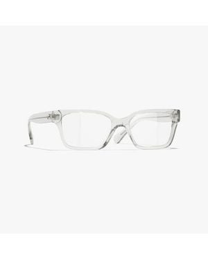CHANEL Rectangle Eyeglasses - White