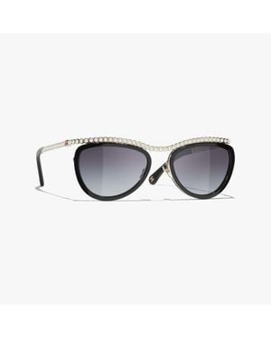 CHANEL Cat Eye Sunglasses - Black