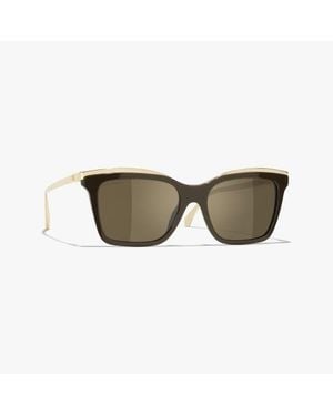 CHANEL Butterfly Sunglasses - Brown