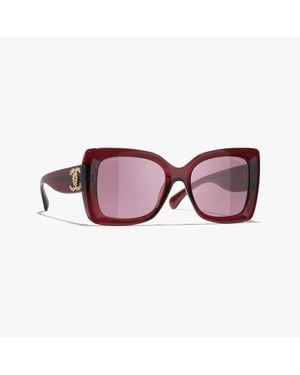 CHANEL Square Sunglasses - Purple