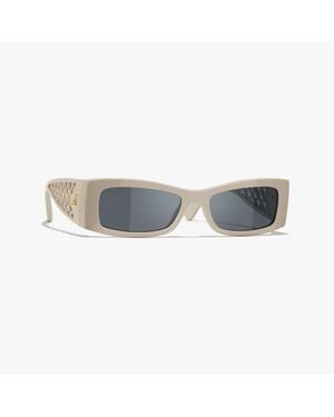 CHANEL Rectangle Sunglasses - Blue