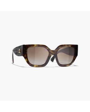 CHANEL Butterfly Sunglasses - Brown
