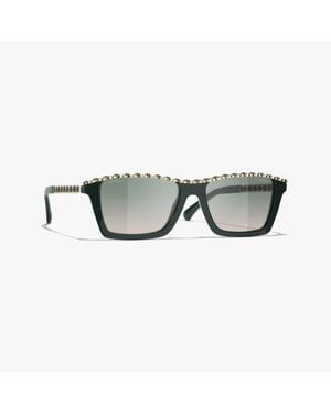 CHANEL Rectangle Sunglasses - Gray