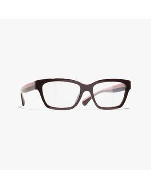 CHANEL Rectangle Eyeglasses - Red