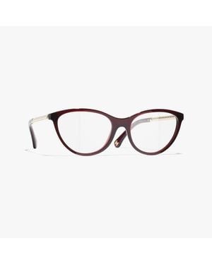 CHANEL Cat Eye Eyeglasses - Red