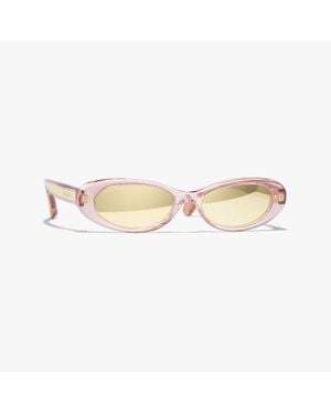 CHANEL Oval Sunglasses - Natural