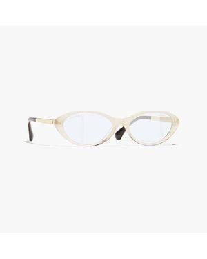 CHANEL Oval Light Glasses - White