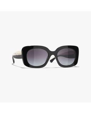CHANEL Square Sunglasses - Black