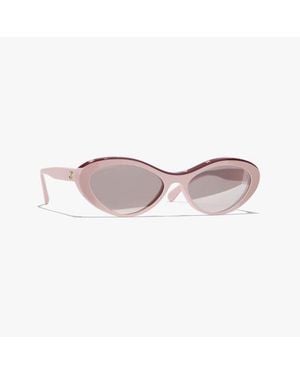 CHANEL Oval Sunglasses - Pink