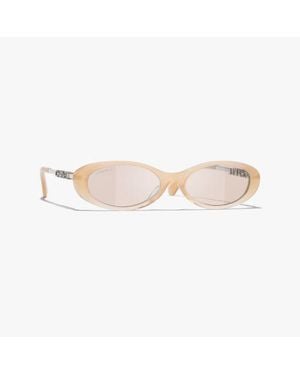 CHANEL Oval Sunglasses - Pink