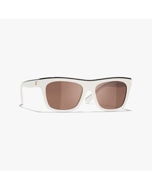 CHANEL Square Sunglasses - Brown