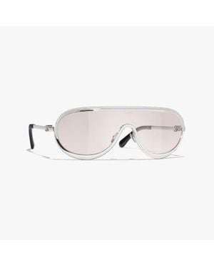 CHANEL Shield Sunglasses - White