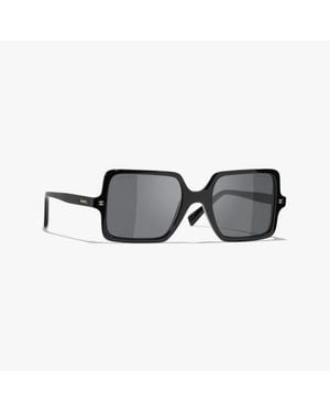 CHANEL Square Sunglasses - Black
