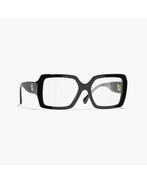 CHANEL Square Eyeglasses - Black
