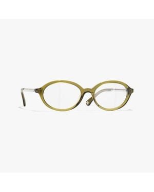 CHANEL Oval Eyeglasses - Metallic