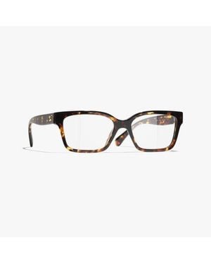 CHANEL Rectangle Eyeglasses - Brown