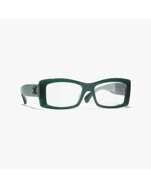 CHANEL Rectangle Eyeglasses - Green