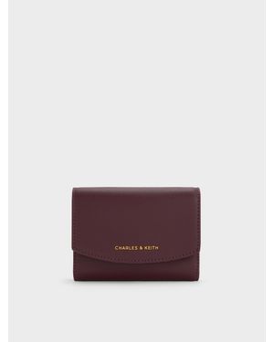 Charles & Keith Briony Curved Flap Wallet - Purple