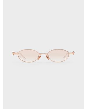 Charles & Keith Paige Sonnenbrille Mit Schleifen- Und Kristalldetails - Natur