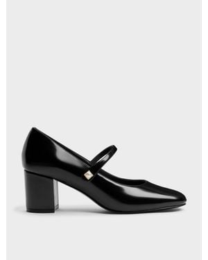 Charles & Keith Marie Mary-Jane-Pumps Mit Perlen - Schwarz