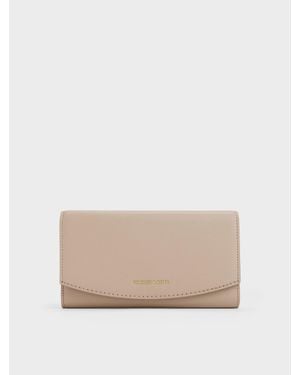 Charles & Keith Lange Briony Brieftasche Mit Geschwungener Klappe - Natur