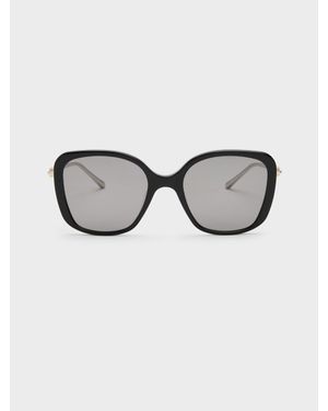 Charles & Keith Adalyn Butterfly Sunglasses - Grey