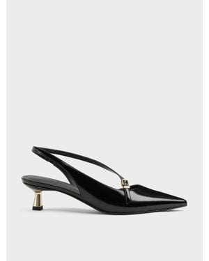 Charles & Keith Asymmetric D'Orsay Slingback Pumps - Multicolour