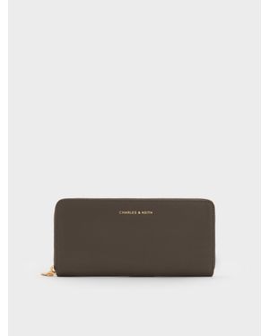 Charles & Keith Dulcie Zip-Around Long Wallet - Grey