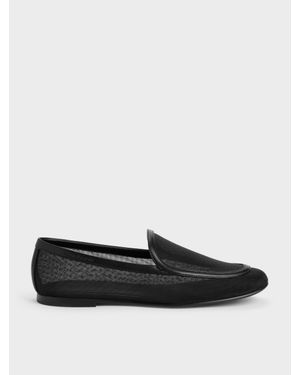 Charles & Keith Mackie Mesh-Loafer - Schwarz