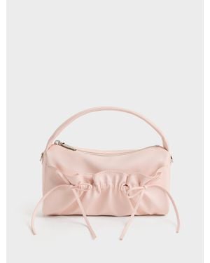 Charles & Keith Sac À Main Reese À Nœuds Et Fronces - Rose