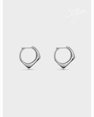 Charles & Keith Gabine Sculptural Hoop Earrings - Metallic
